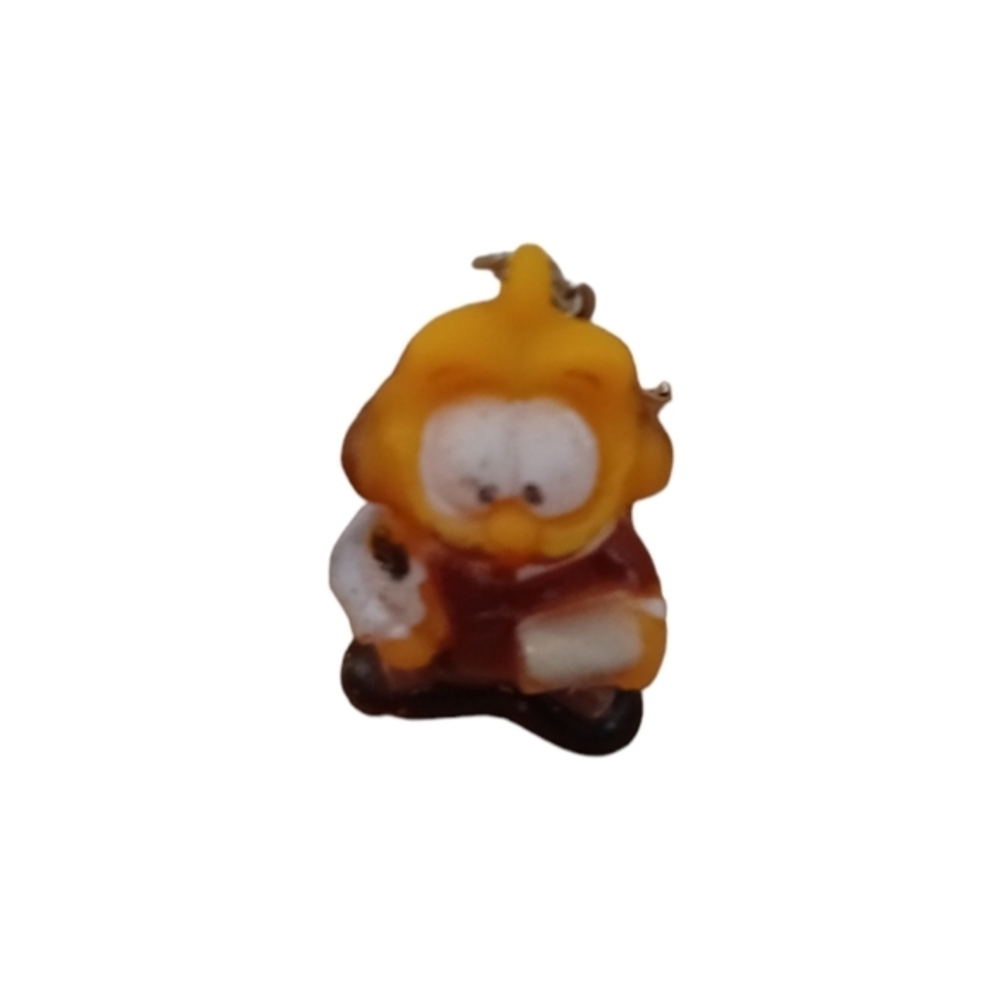 Vintage Gao Nanbei Garfield Fat Cat Tiny Keychain Squishy Shakespeare‎ 1.75"